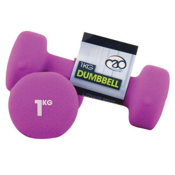 Fitness Mad Neoprene Dumbbells 1kg 1/3