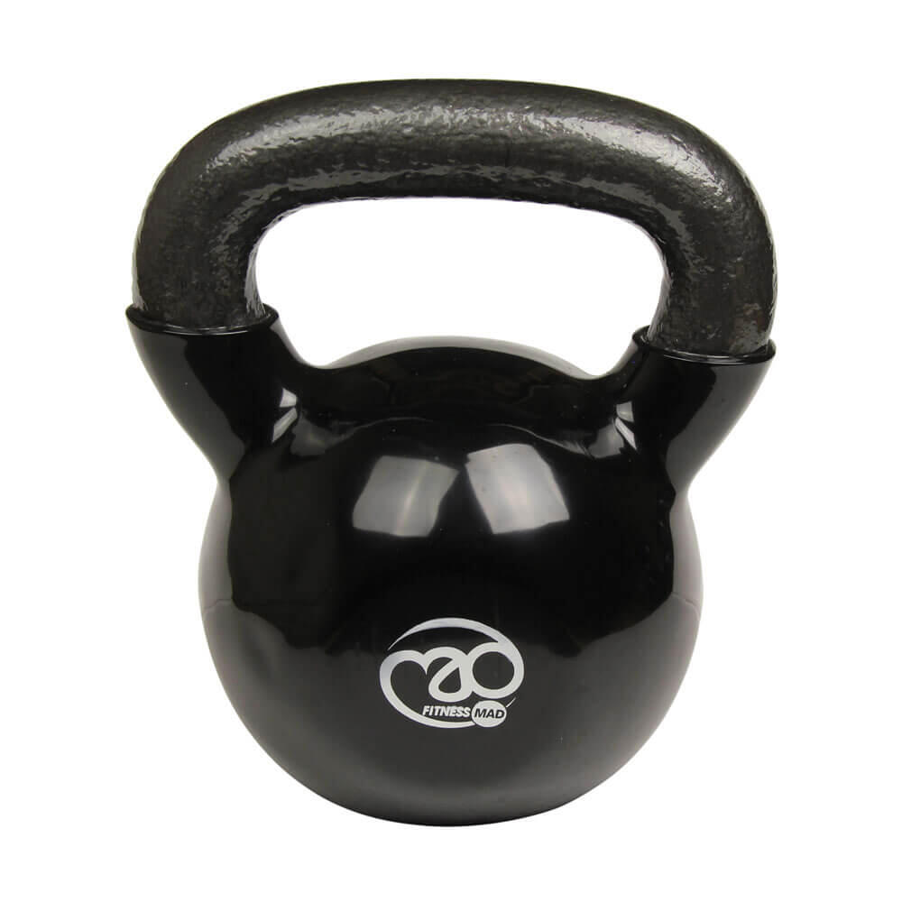 Fitness Mad 12kg Cast Iron Kettlebell Weight Black 2/2