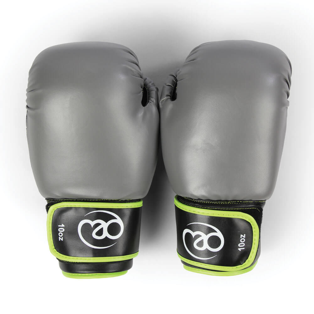 Fitness Mad Boxing Sparring Gloves - Green/Grey 3/5