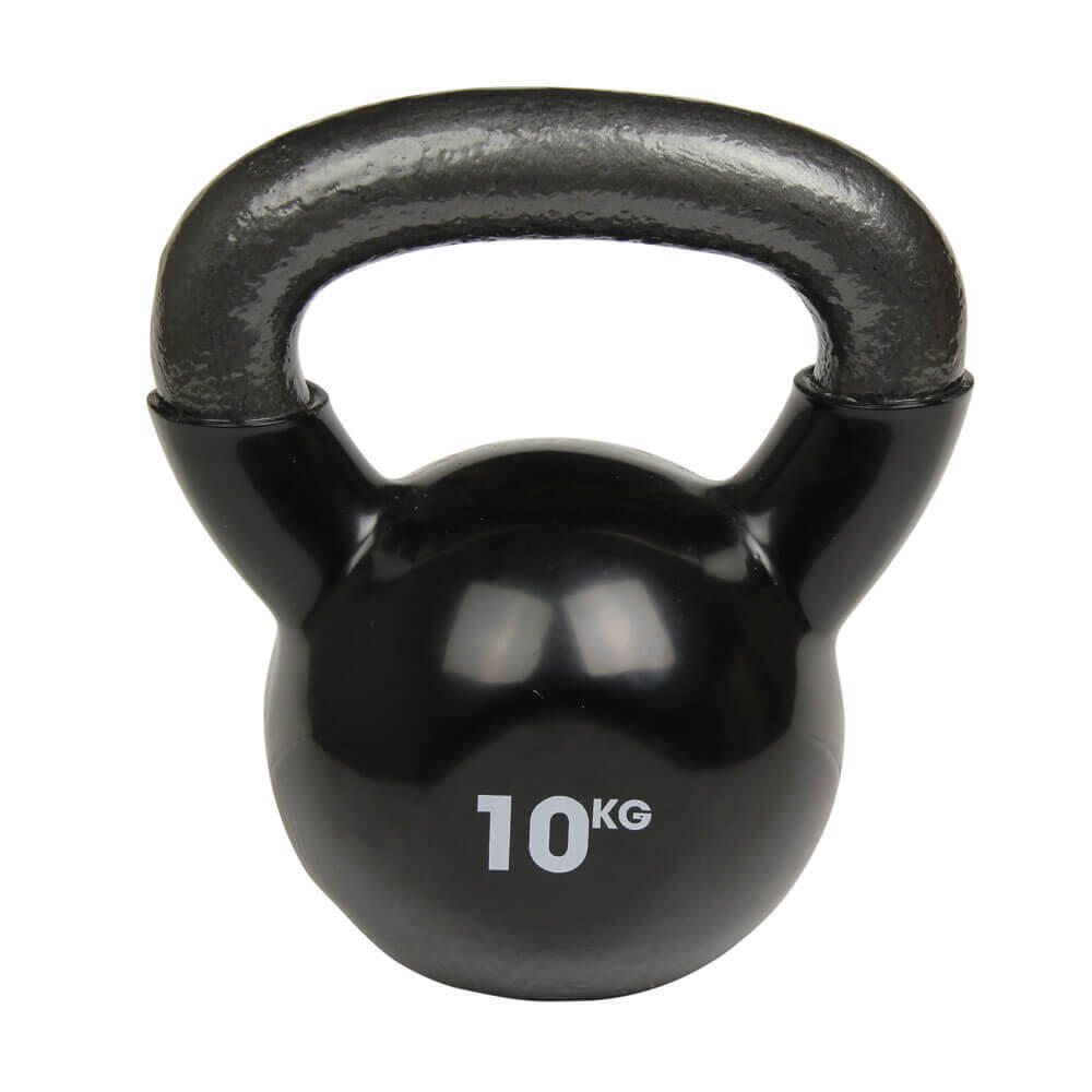 Fitness Mad 10kg Cast Iron Kettlebell Weight Black 1/2