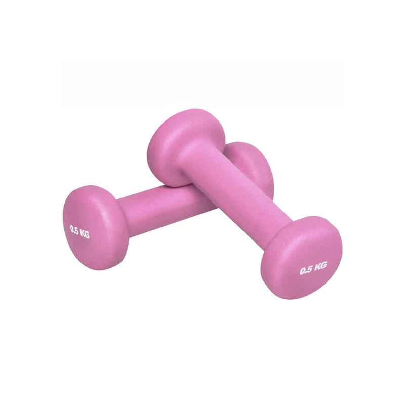 Dumbellset - Halterset - Aerobics - Vinyl - 1 kg (2 x 0,5 kg)