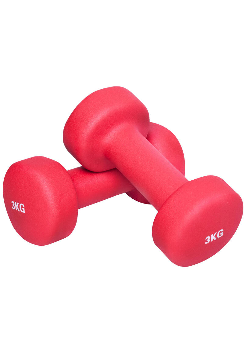 Dumbells - Halterset - Aerobics - Vinyl - 6 kg (2 x 3 kg)