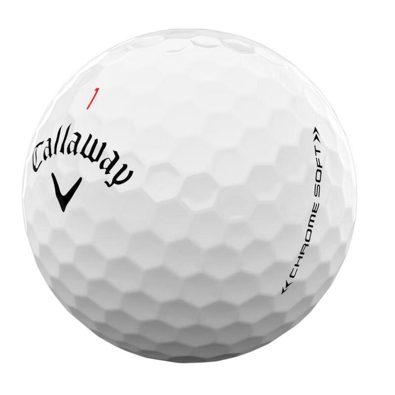 Packung mit 12 Golfbällen Callaway Chrome Soft Weiß