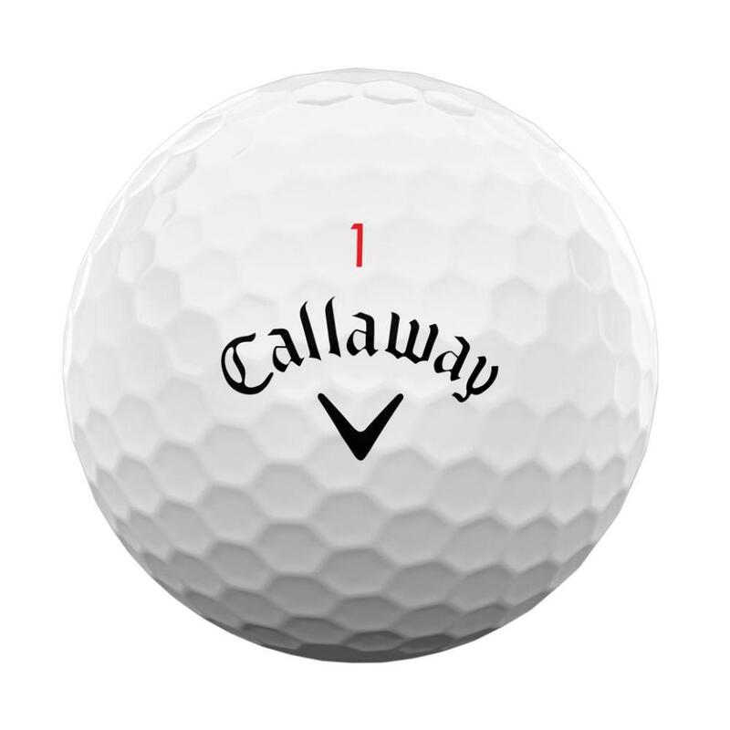 Packung mit 12 Golfbällen Callaway Chrome Soft Weiß