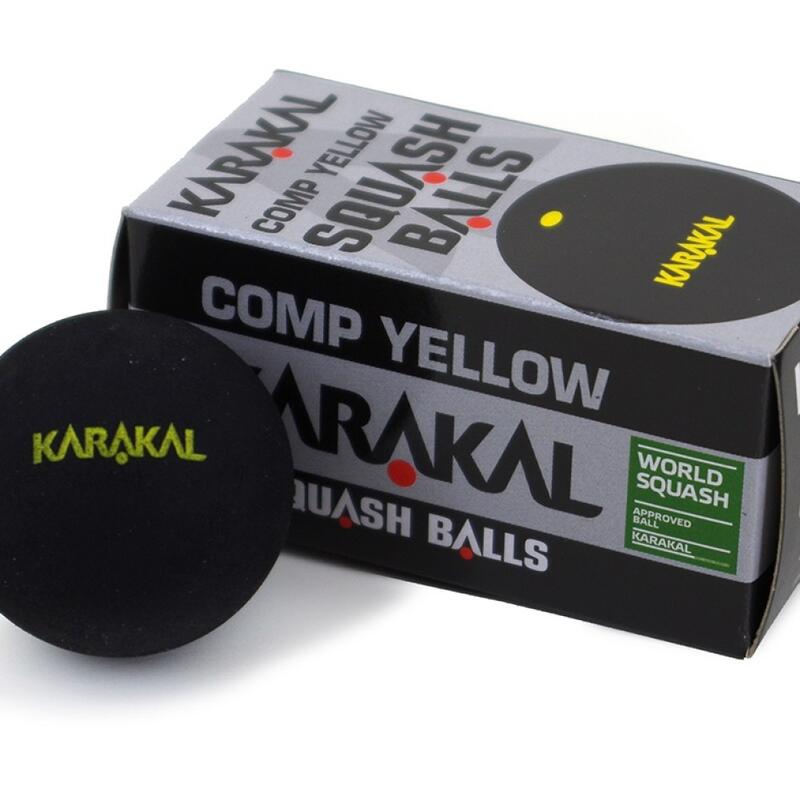 12 bolas de squash amarelas Dot Karakal