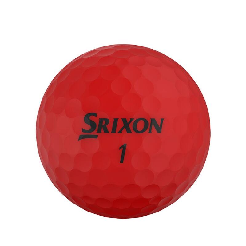 Boîte de 12 Balles de Golf Srixon Soft Feel Brite Rouge