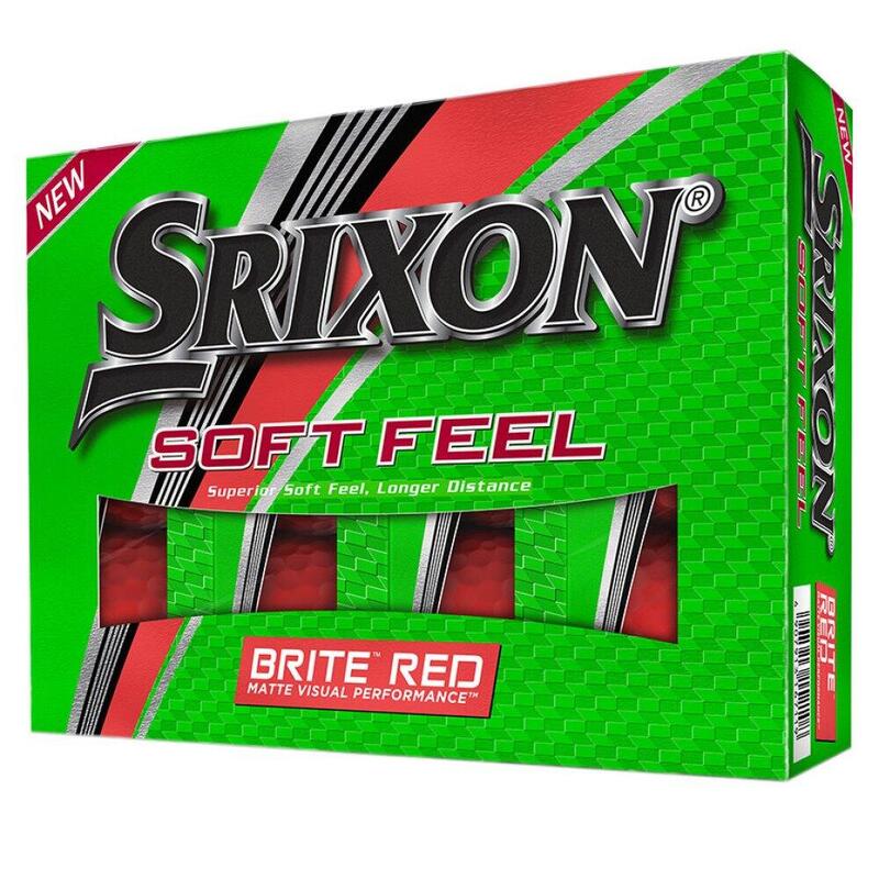 Boîte de 12 Balles de Golf Srixon Soft Feel Brite Rouge