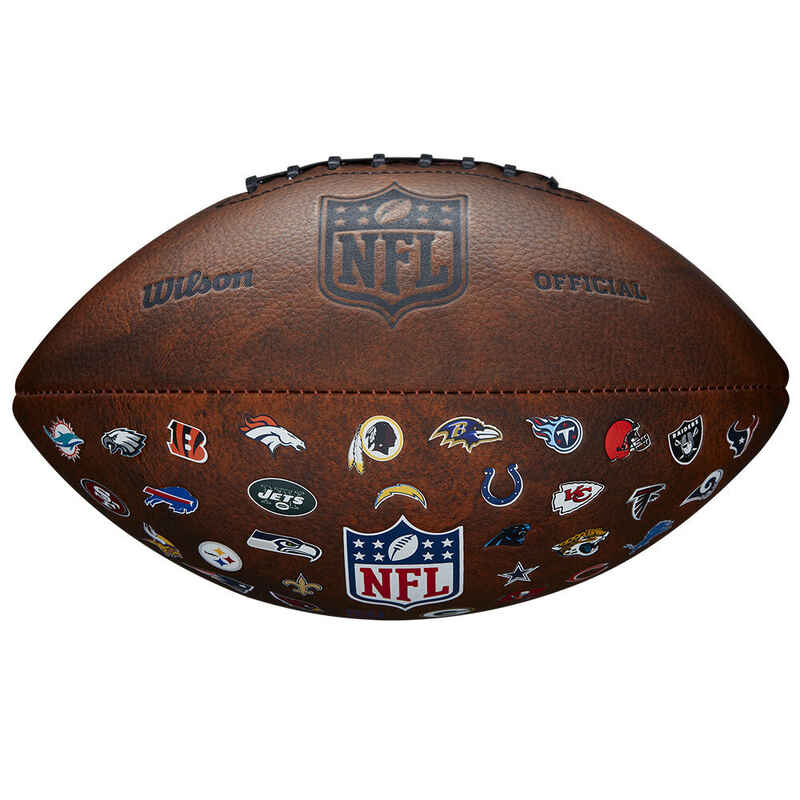 Wilson American Football-Ball THROWBACK 32 Team Logo