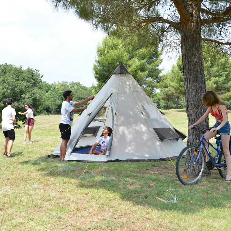 Tente de camping Tipi Goathi 365 Protect - 6 Pers - Hauteur 2,50m - Sol cousu