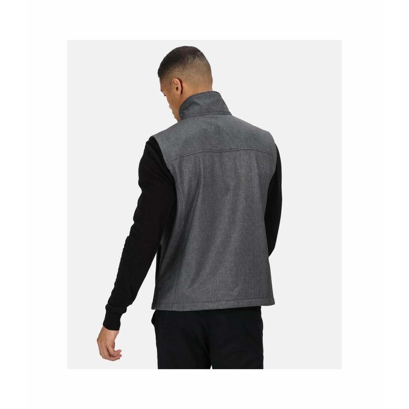 Mens Flux Marl Softshell Body Warmer (Grey Marl) 4/5