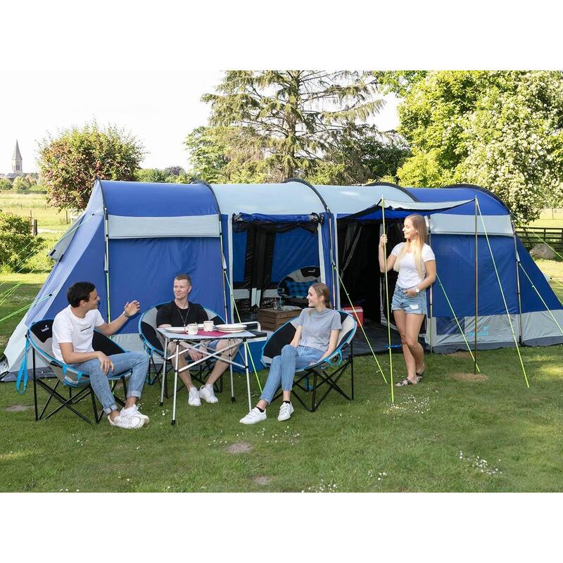 Tente tunnel familiale Montana 8 Sleeper - 8 Personnes - 3 cabines sombres