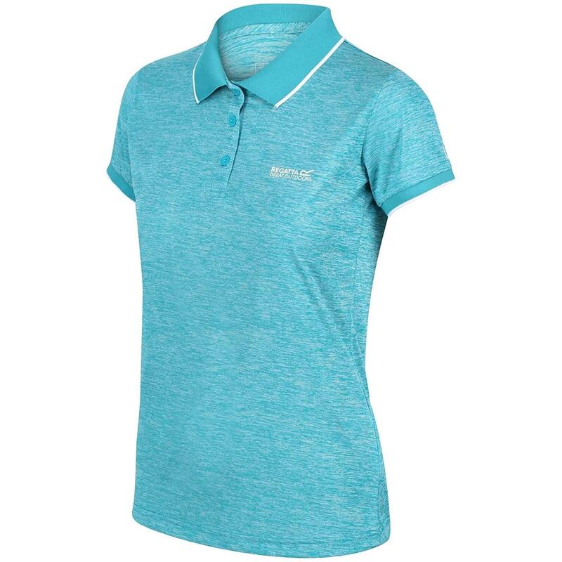 Polo manches courtes REMEX Femme (Turquoise clair)