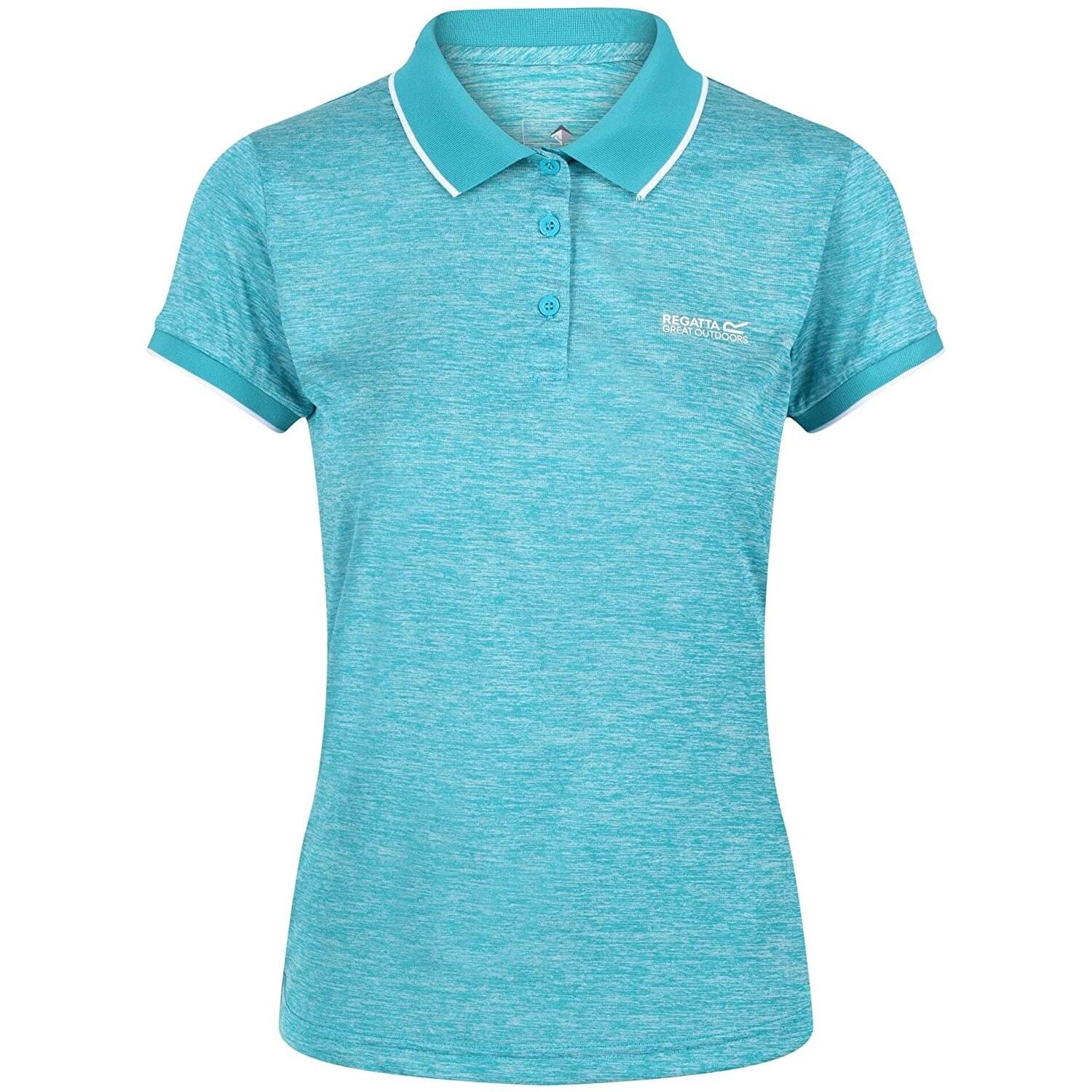 REMEX Women's short-sleeved polo shirt (Light turquoise)