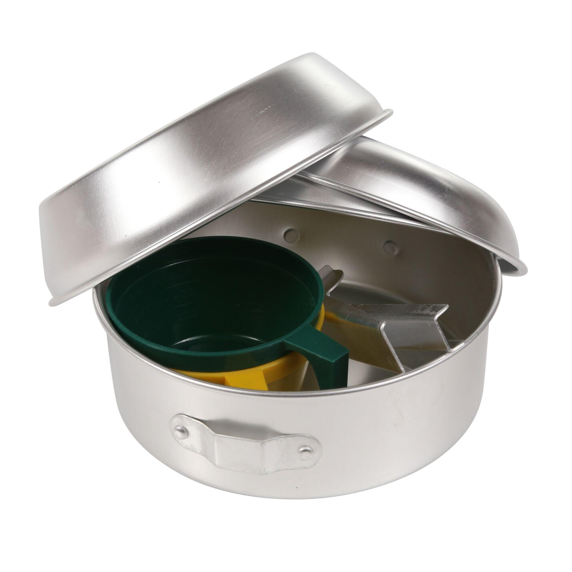 Compact Adults' Camping Cookset - Silver 3/5