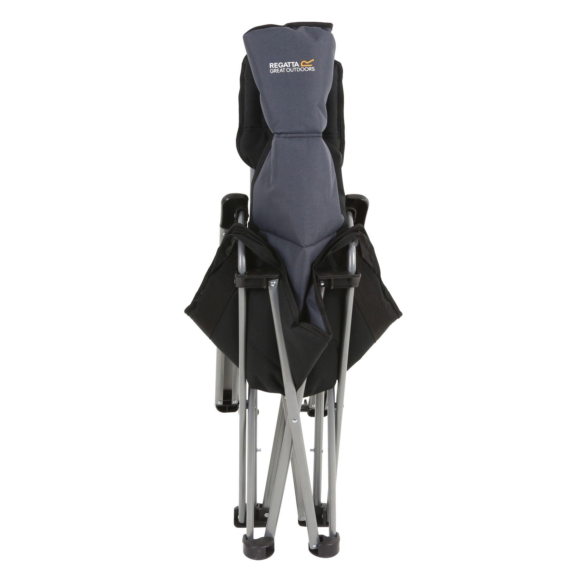 Forza Adults Camping Chair Black Seal Grey REGATTA Decathlon