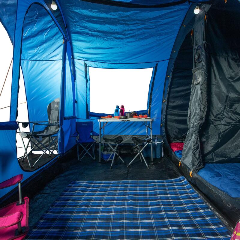 Karuna Tente tunnel de camping pour 4 adultes - Bleu