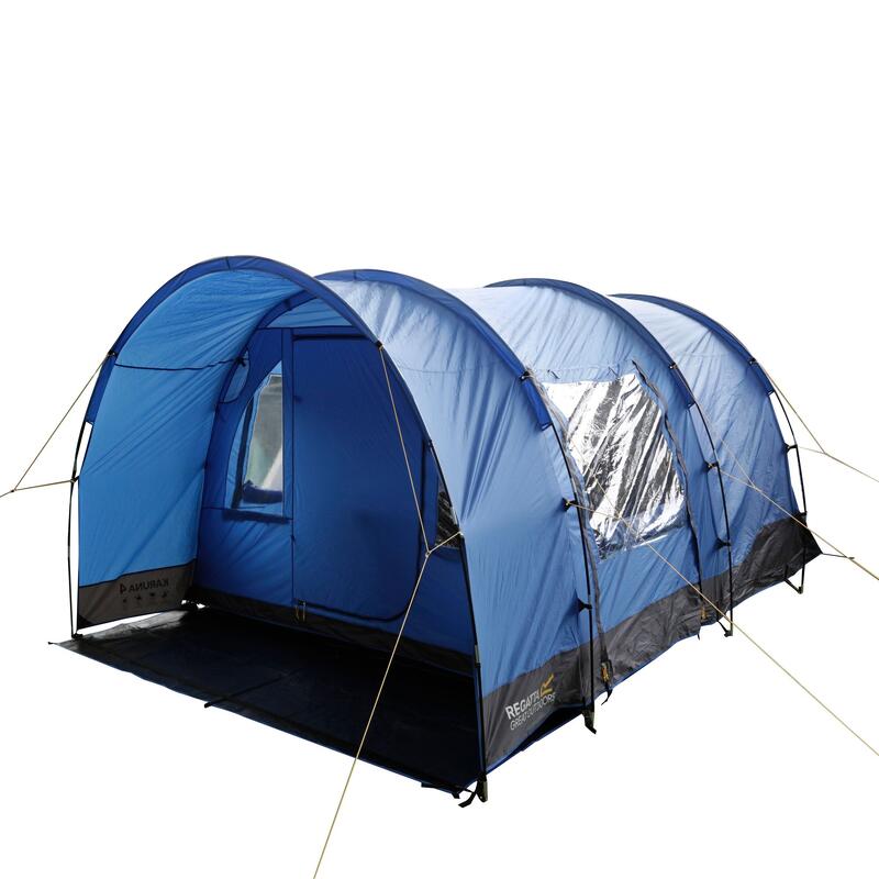 Regatta Karuna 4 Persons Tunnel Tent Nautical with Front Canopy Blue