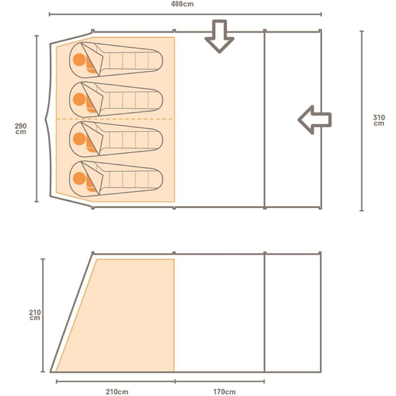 Karuna 4 Camping Tente imperméable