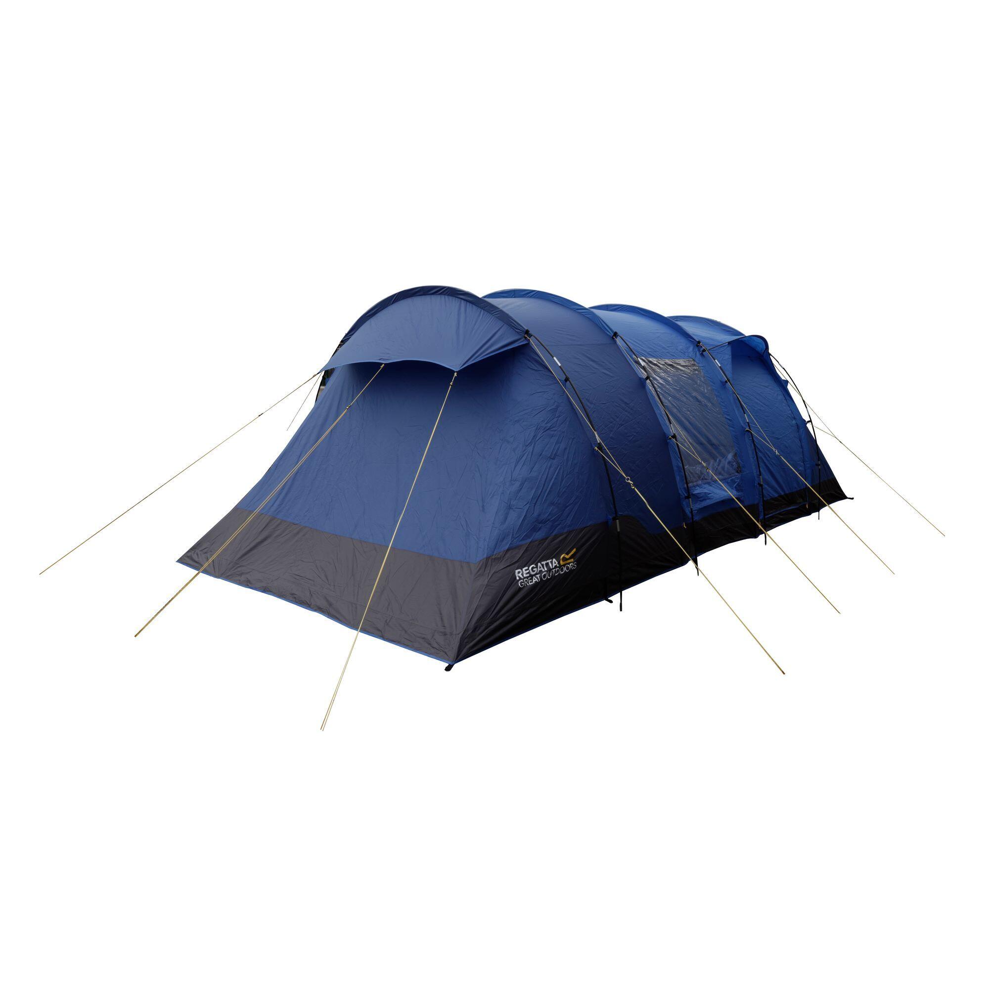 REGATTA Karuna Vis-a-Vis 6-Man Adults' Camping Tent - Nautical Laser Blue