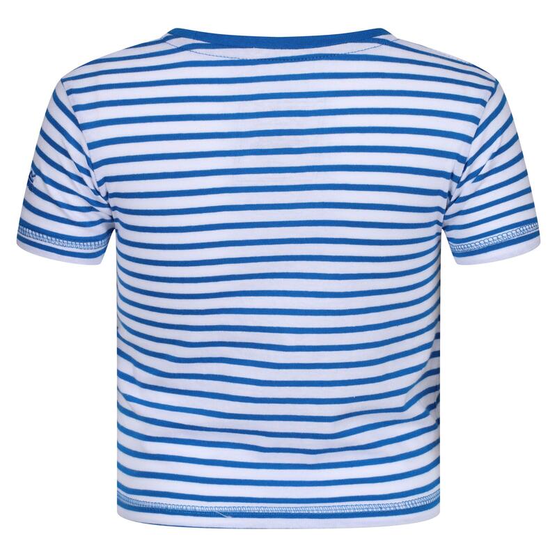 Peppa Stripe Kurzärmeliges Walkingshirt für Kinder - Blau