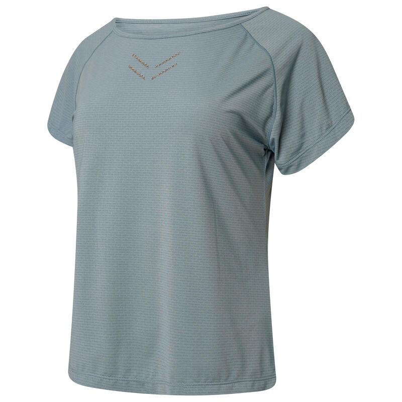 Crystallize Kurzärmeliges Fitness-T-Shirt für Damen - Blau