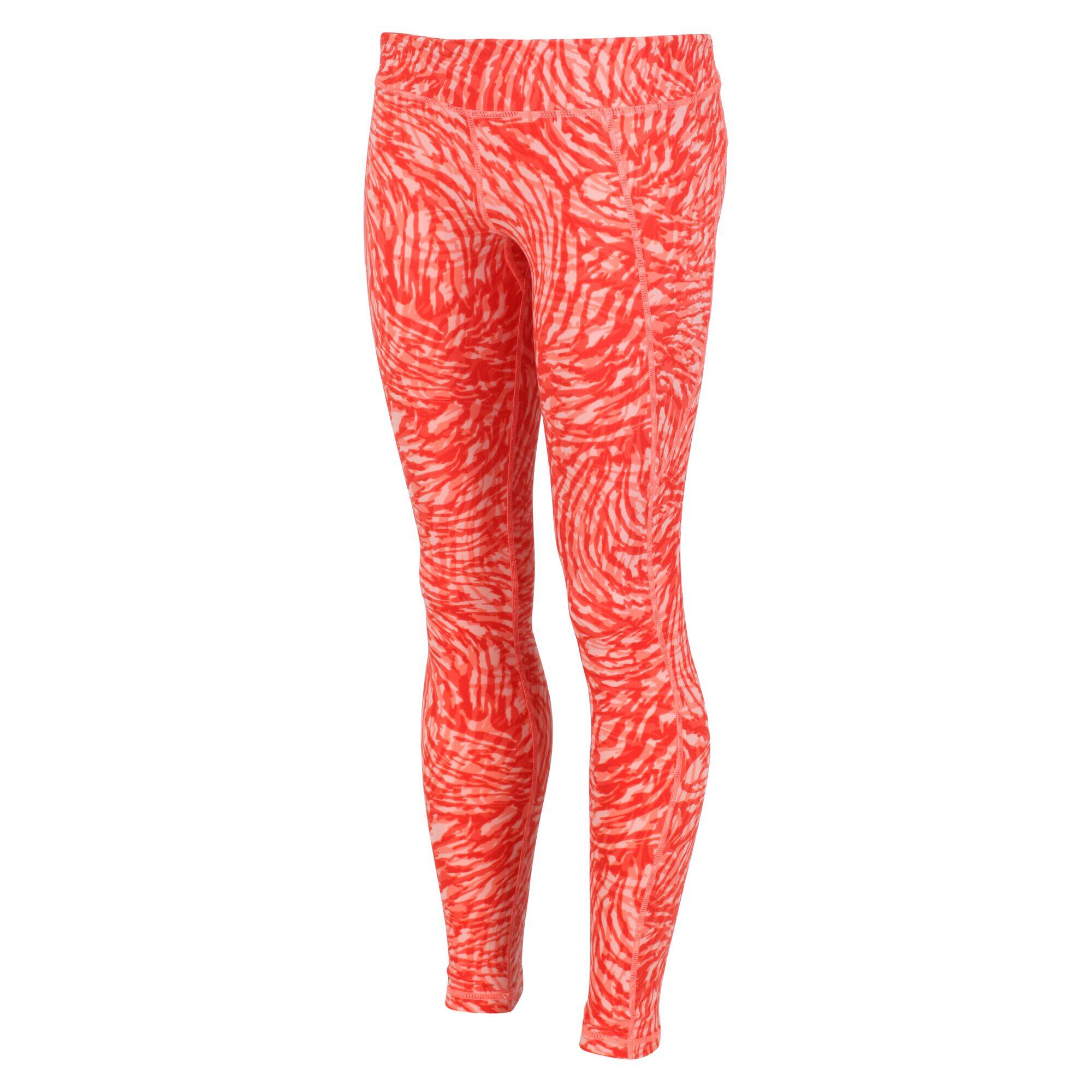 REGATTA Atkin II Girls' Fitness Leggings - Neon Peach