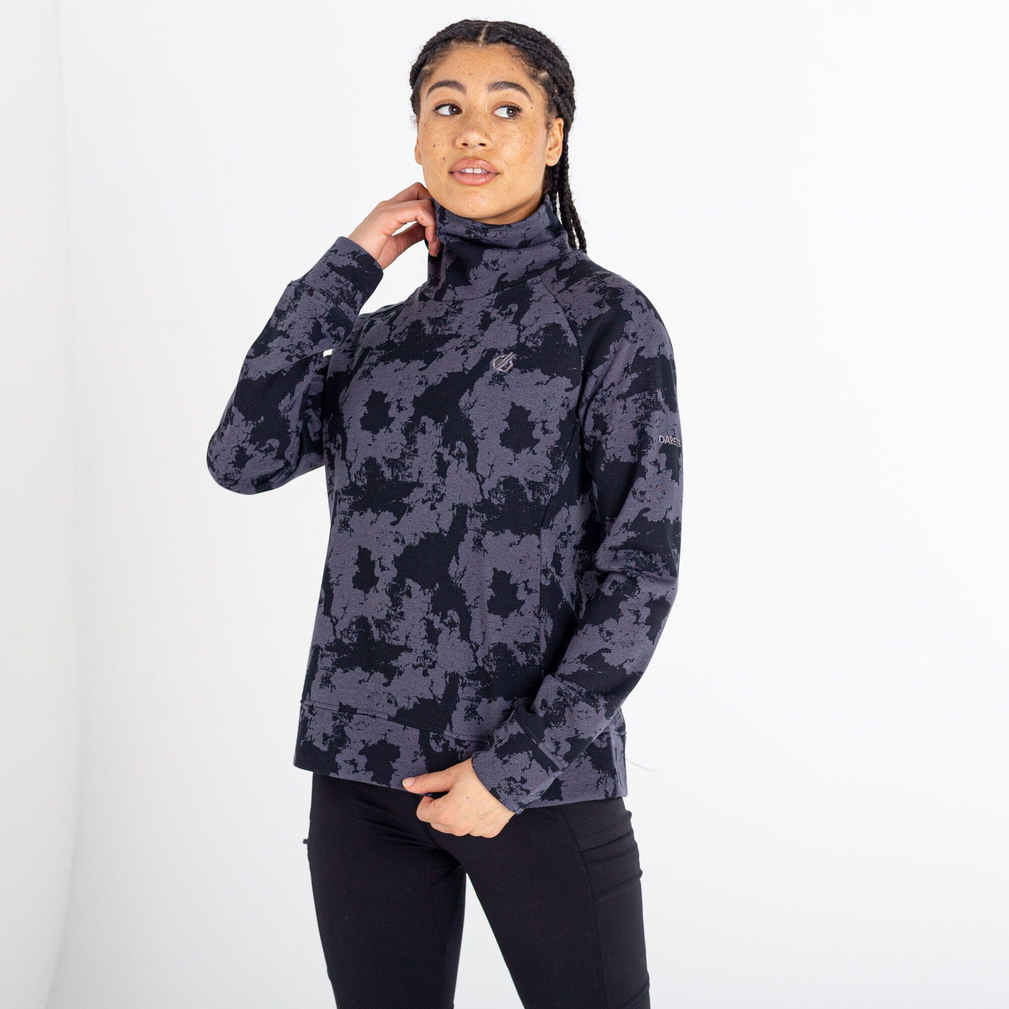 Offline Women's Walking Overhead Fleece - Black Print 1/3