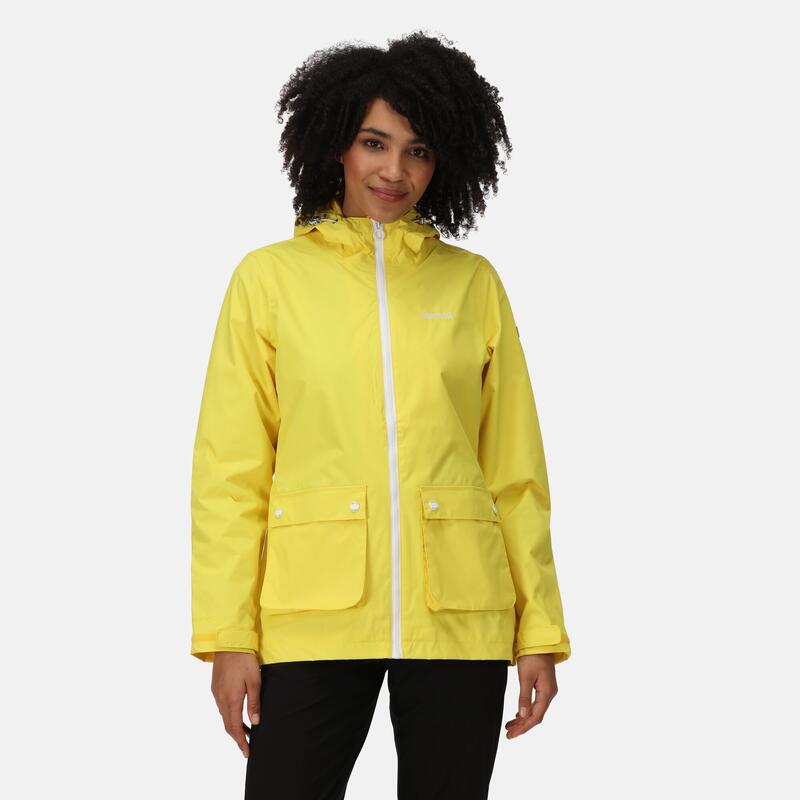 Baysea Veste de marche à capuche pour femme - Jaune