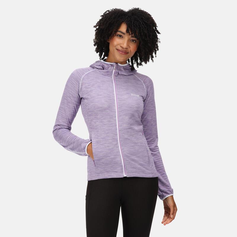 Yonder Sweat de randonnée zippé à capuche pour femme - Violet