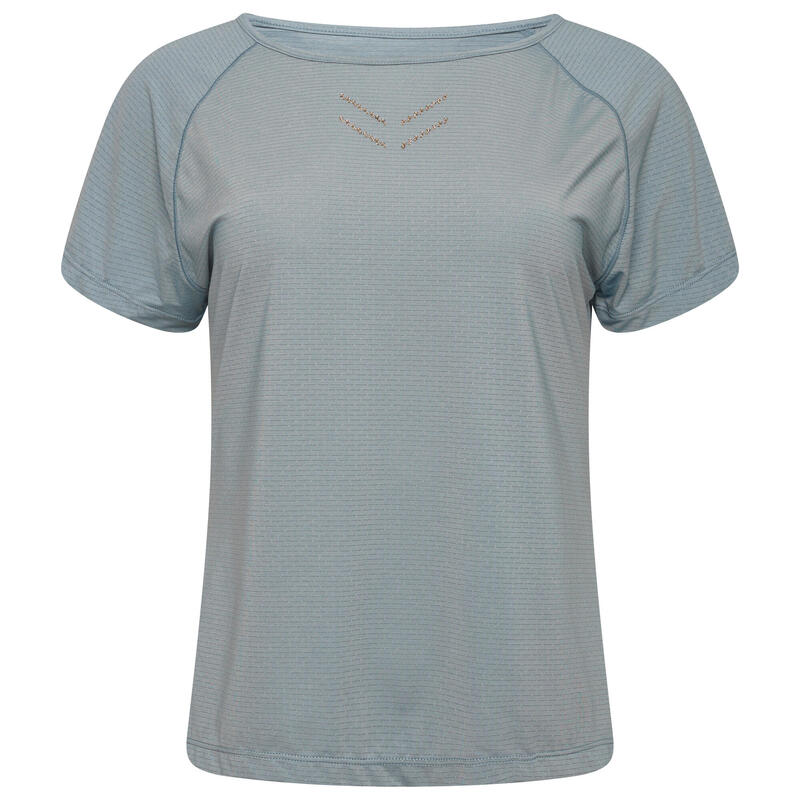 Crystallize fitness-T-shirt met korte mouwen voor dames - Blauw