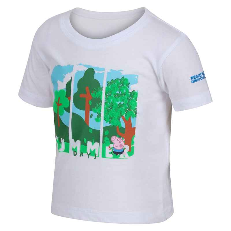 Peppa Wutz Kurzärmeliges Walkingshirt für Kinder - Weiß