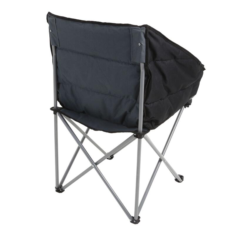 Navas Adults' Camping Chair Black Seal Grey REGATTA Decathlon