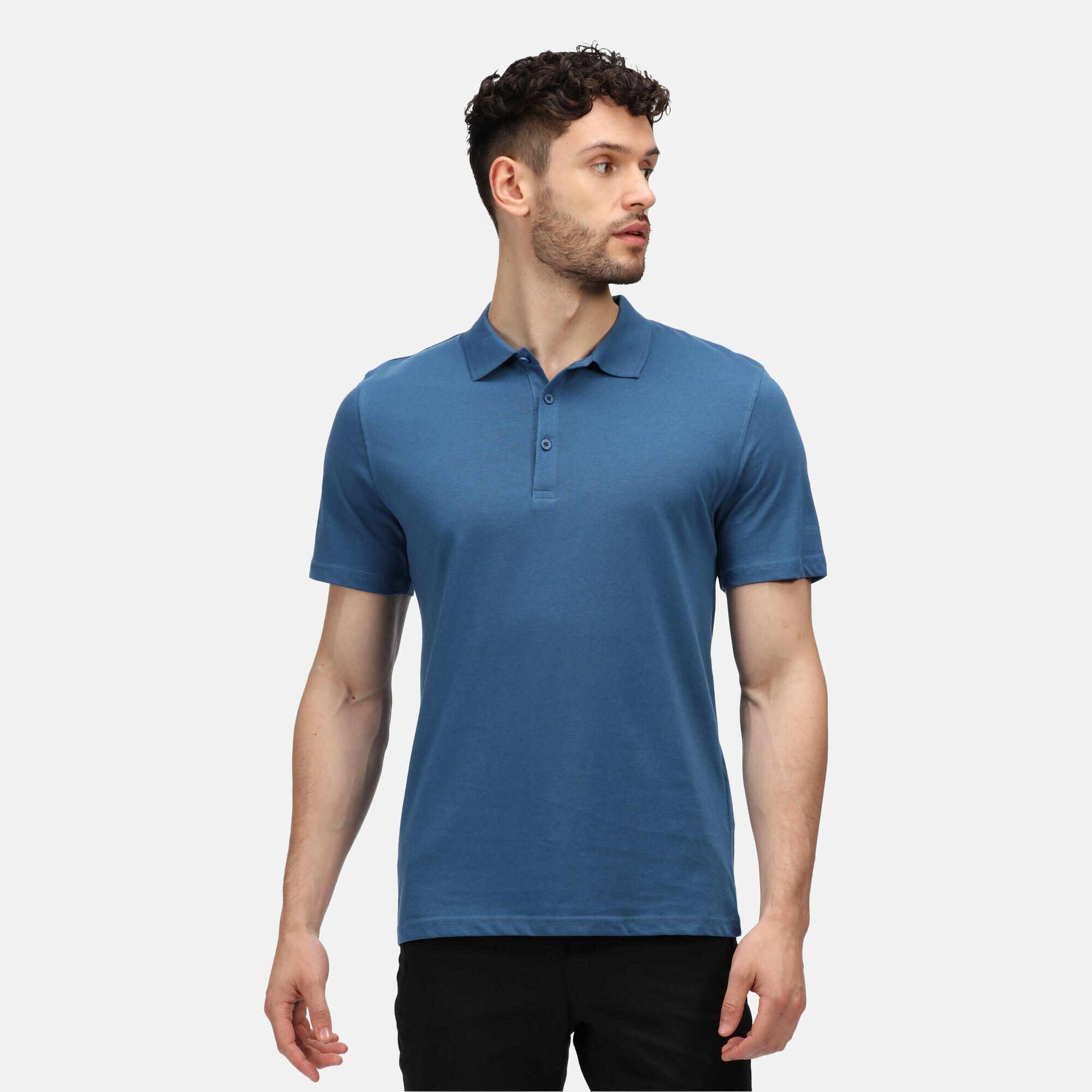 REGATTA Sinton Men's Fitness Short Sleeve Polo Shirt - Dynasty Blue