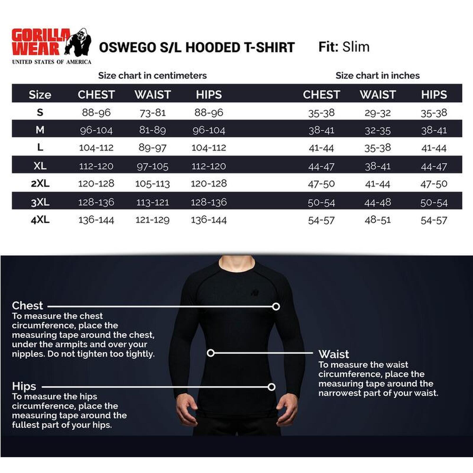 Oswego S Encapuchado Camiseta - Negro 5/7