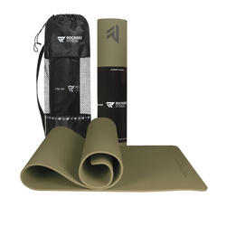 Yoga mat - Fitness en sportmat - Anti slip - TPE materiaal - Kleur: Olijfgroen