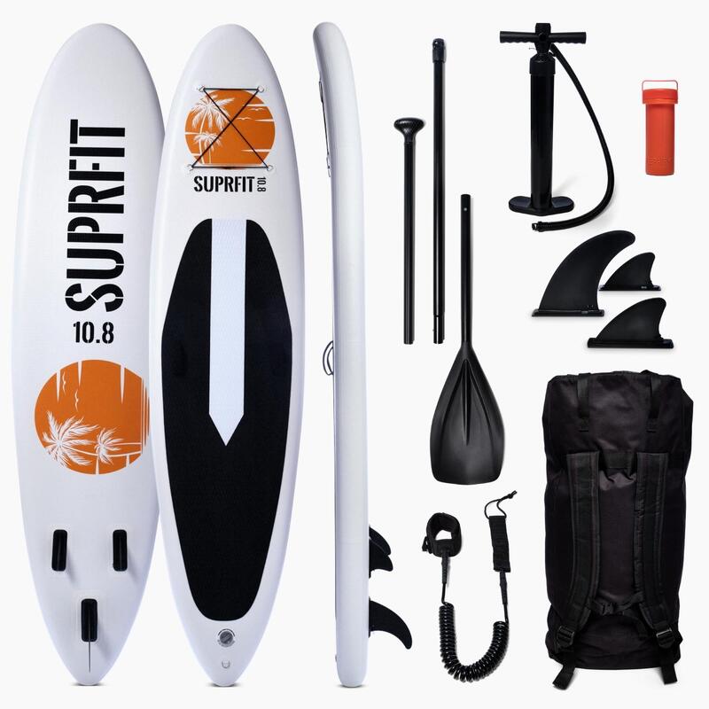 Suprfit Stand Up Paddling Board comme planche de SUP gonflable Set Halia White