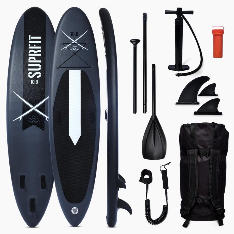 Zestaw deski SUP nadmuchiwanej-Touring Stand Up Paddle 10'8 Lailani SzaryCzarny