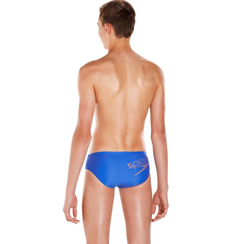 Slip baieti Speedo Essential logo albastru/ portocaliu