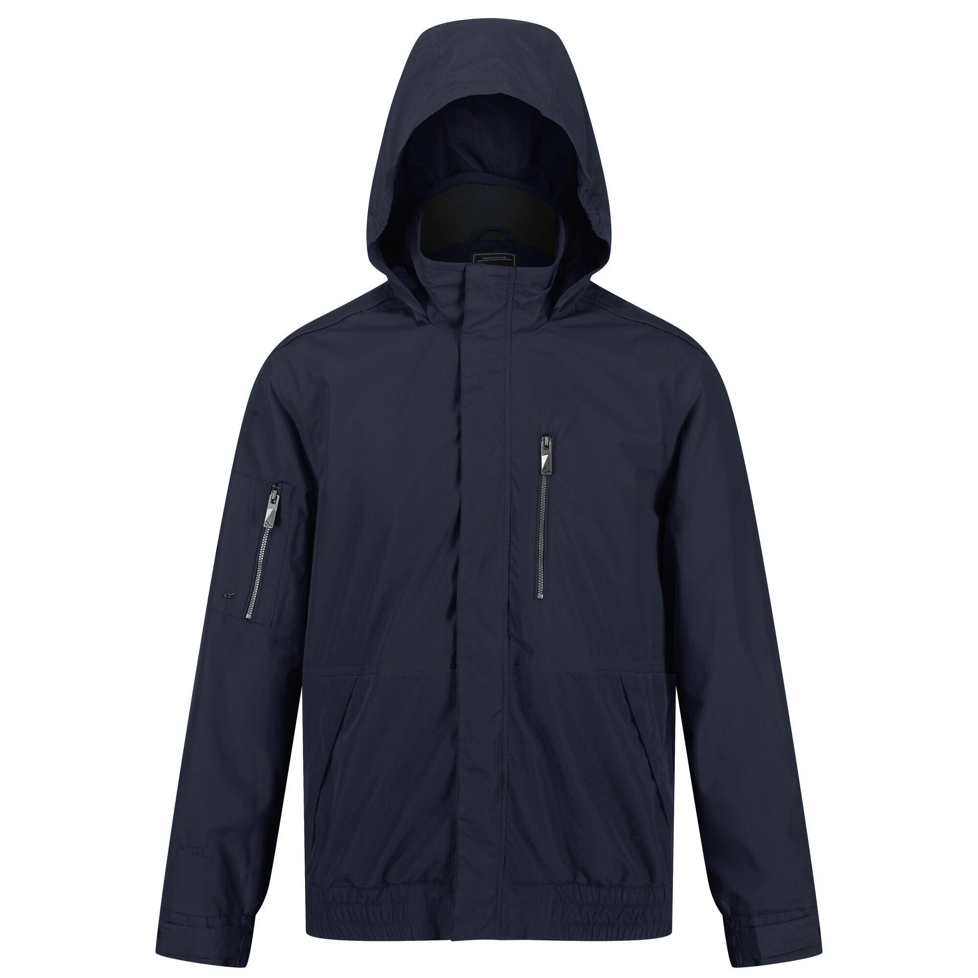 REGATTA Mens Feelding Linear Waterproof Bomber Jacket (Navy)