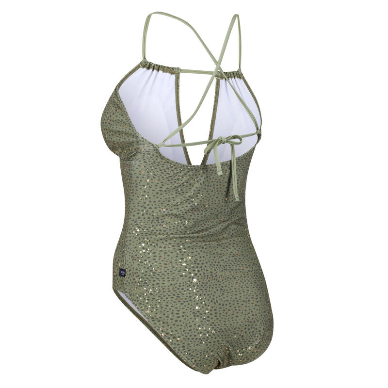 Dames Halliday Abstract One Piece Swimsuit (Groene velden)