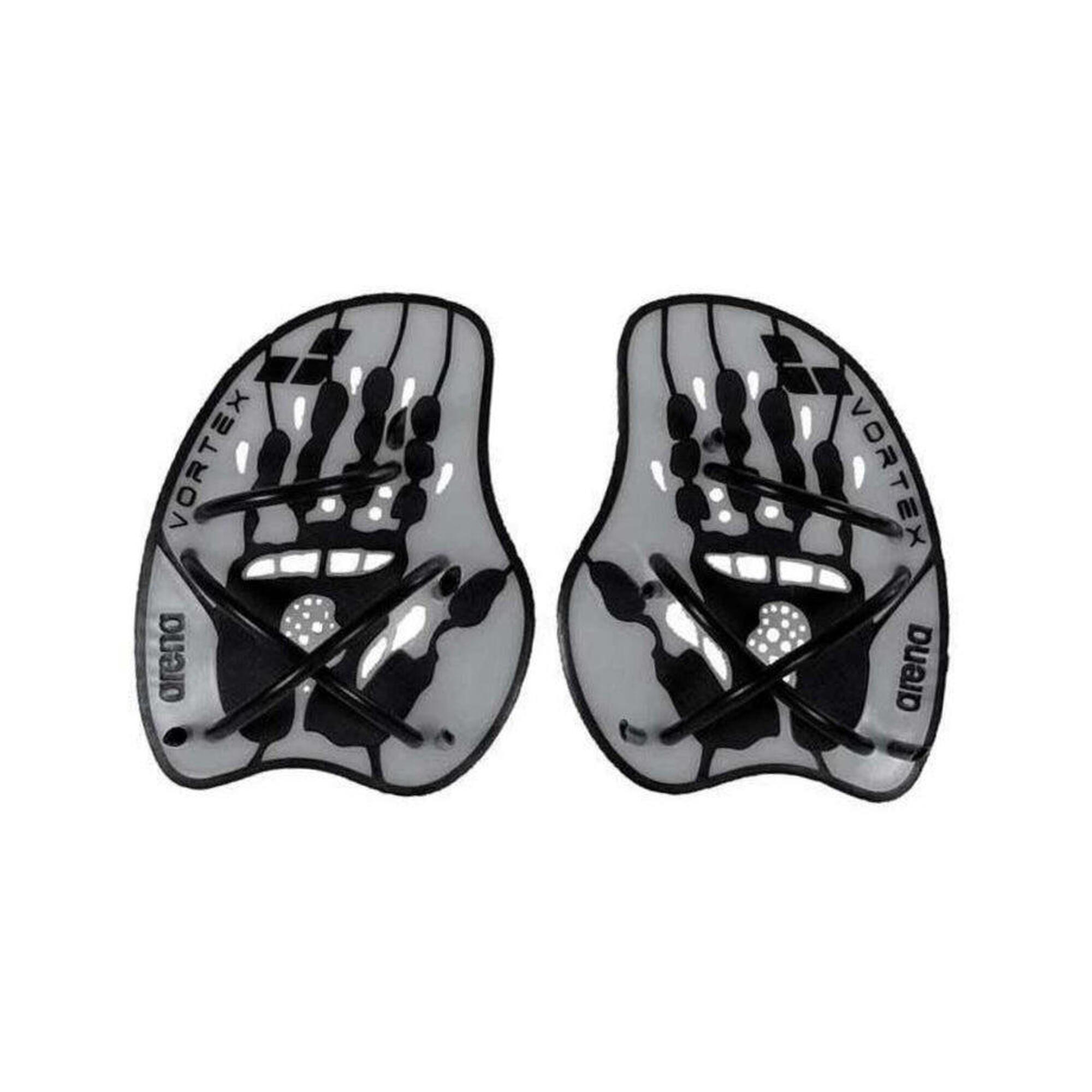 Arena Vortex Evolution Hand Paddle - Silver/Black 1/1