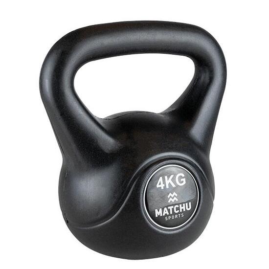Kettlebell 4 kg/8 kg - Nero - 15 cm - Plastica