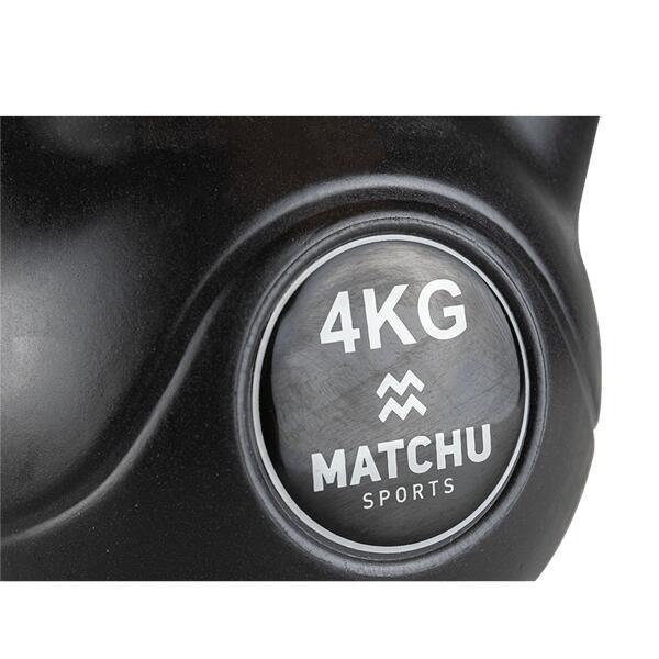 Kettlebell 4kg - Zwart - 15cm - Kunststof