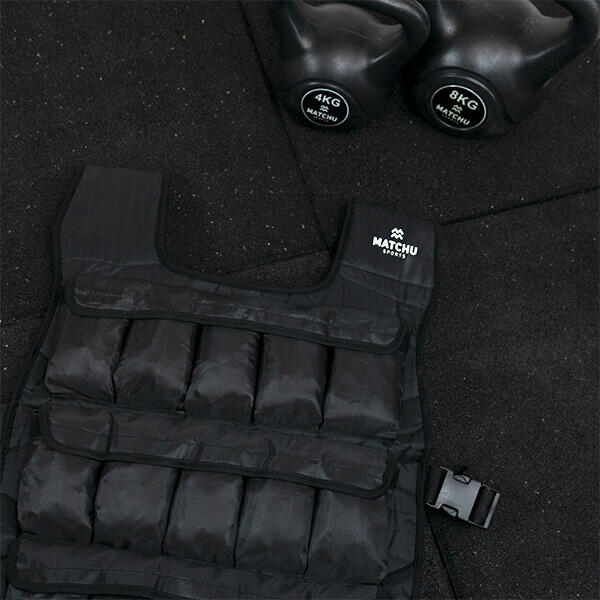 Gilet di peso 20 kg - Nero - 24,5 cm - 16,8 cm