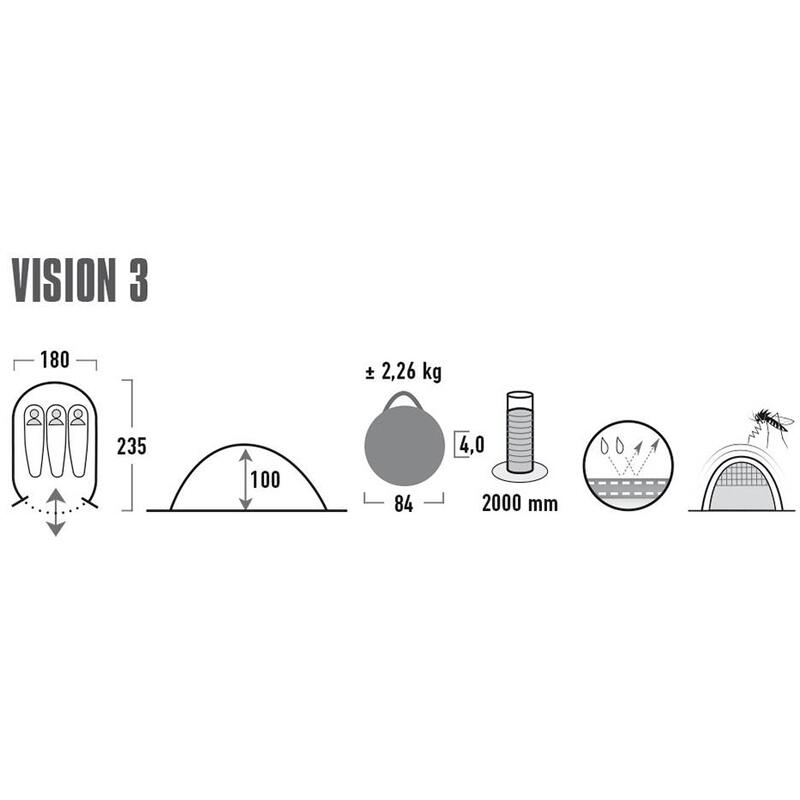 Namiot turystyczny High Peak Vision 3 czarny