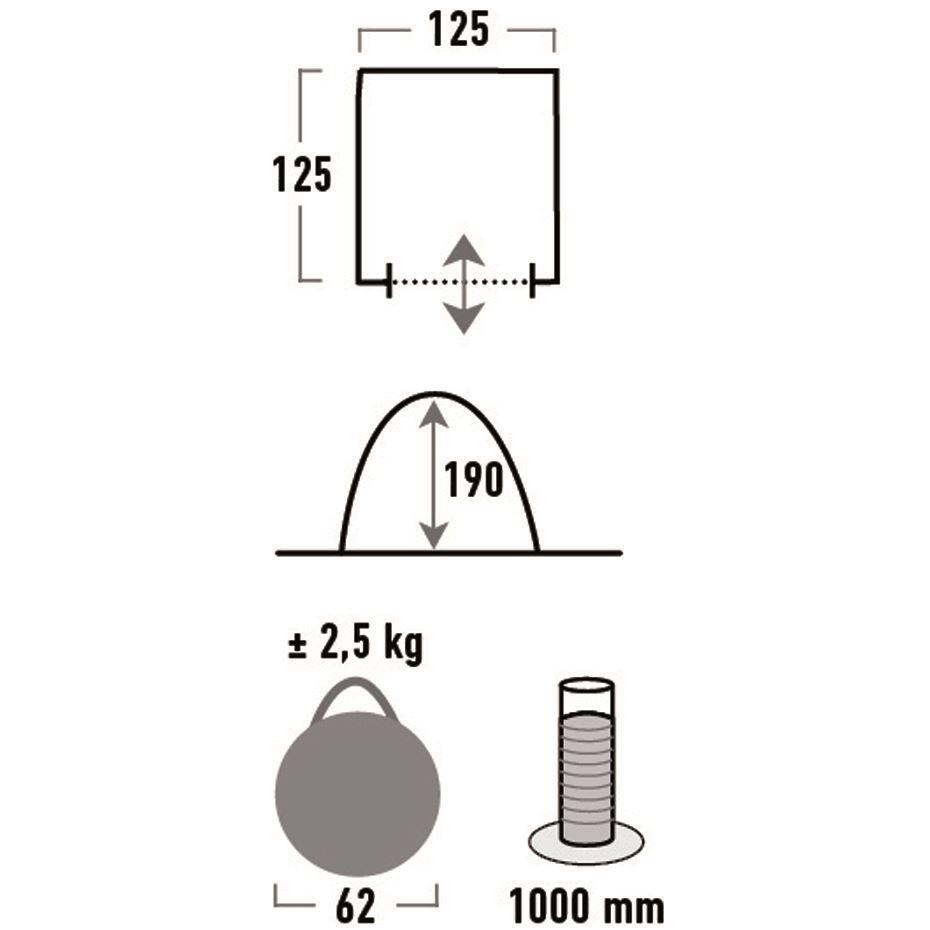Tenda para chuveiro multiuso pop up High Peak 2/4