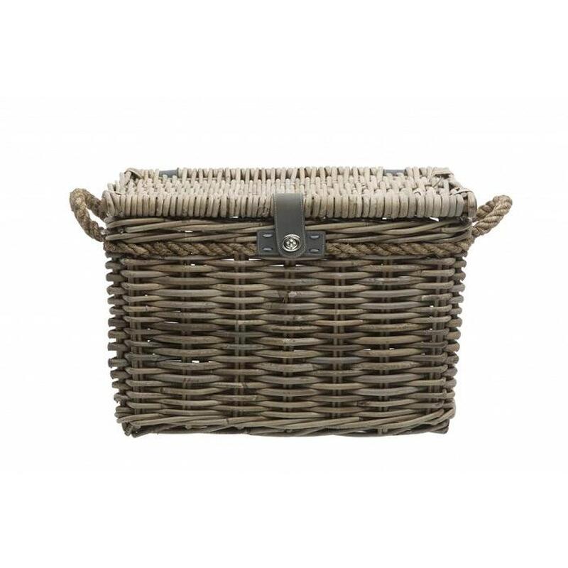 Rotan Fietsmand Melbourne Large 45 Liter 45 X 33 X 31 Cm - Grijs