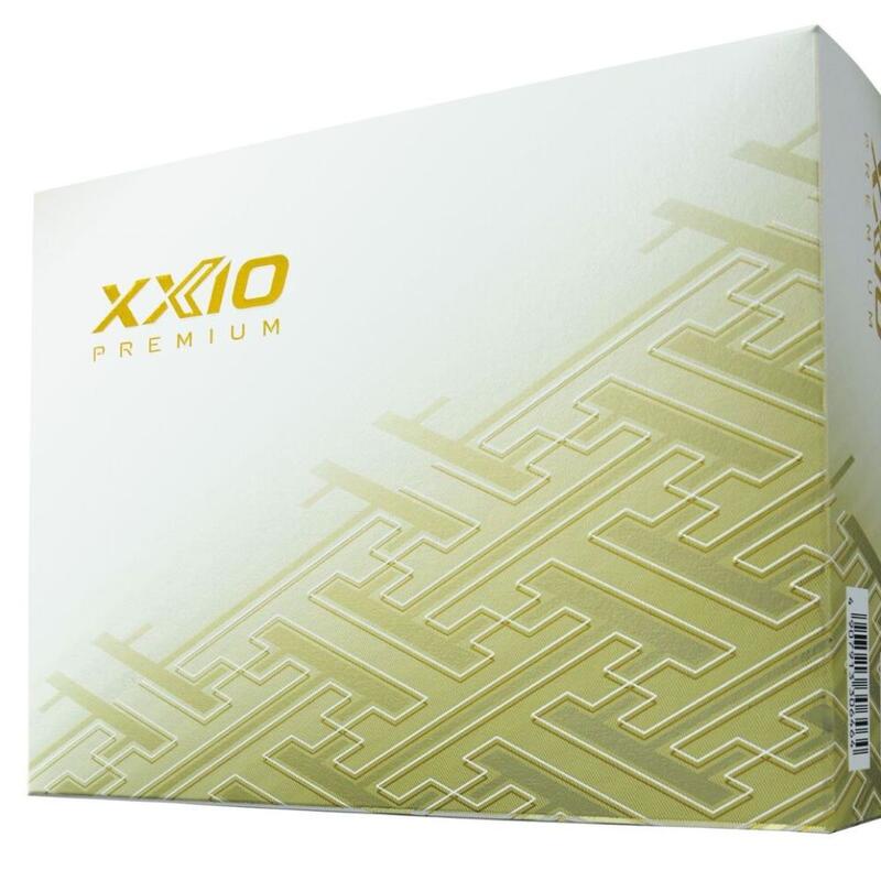 Caixa de 12 bolas de golfe Premium Gold Xxio