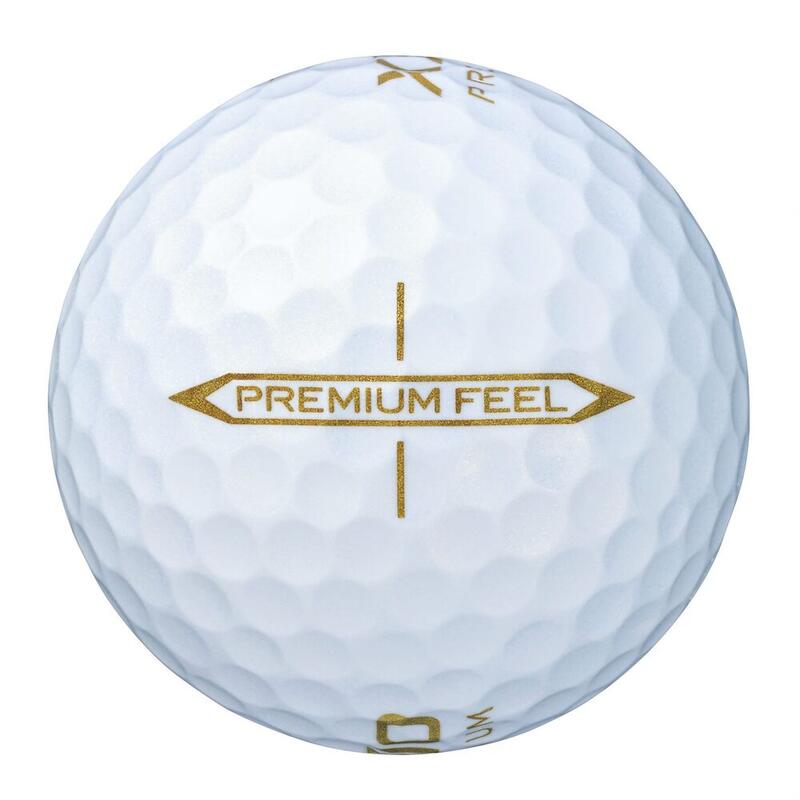 Caixa de 12 bolas de golfe Premium Gold Xxio