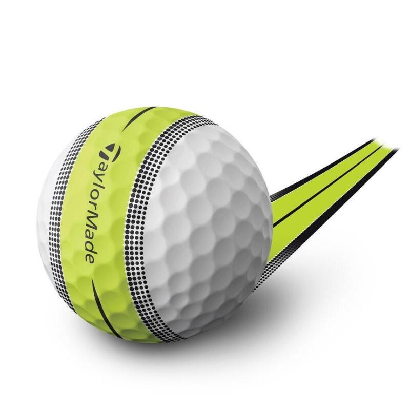 Caja de 12 Pelotas de golf TaylorMade Tour Response Blanches Stripe